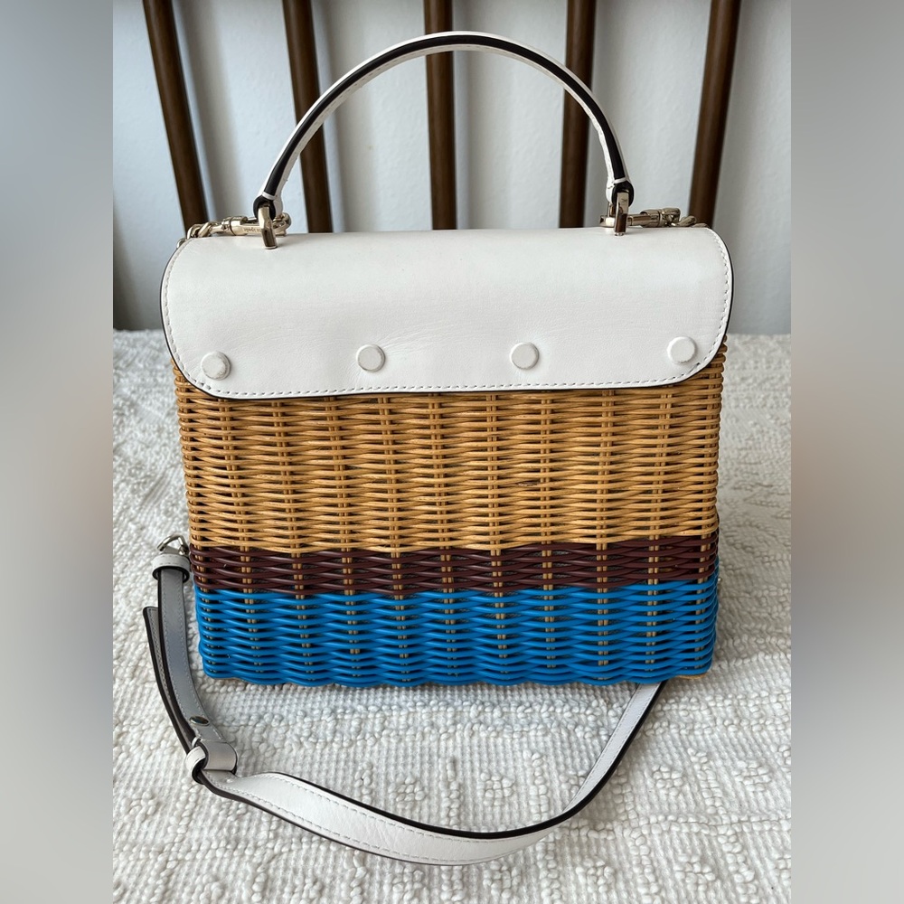 KATE SPADE Romy Wicker Medium Top-handle Bag - Picture 8 of 13